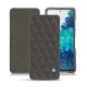 Housse cuir Samsung Galaxy S20 FE - Anthracite - Couture ( Pantone 424C ) 