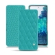 Samsung Galaxy S20 FE leather case - Bleu fluo - Couture