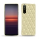 Sony Xperia 5 II leather cover - Beige - Couture ( Nappa - Pantone 7502C ) 