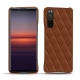가죽 커버 Sony Xperia 5 II - Marron - Couture ( Nappa - Pantone 1615C ) 