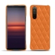 Coque cuir Sony Xperia 5 II - Orange - Couture ( Nappa - Pantone 1495U ) 
