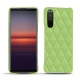 硬质真皮保护套 Sony Xperia 5 II - Vert olive - Couture ( Nappa - Pantone 578U ) 