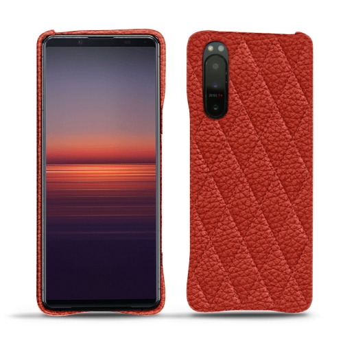 Xperia 5 II的真皮后壳Papaye - Couture ( Pantone #b54317 ) 