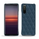 Coque cuir Sony Xperia 5 II - Indigo - Couture ( Pantone 303U ) 