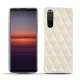 Capa em pele Sony Xperia 5 II - Blanc escumo - Couture