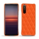 Coque cuir Sony Xperia 5 II - Orange fluo - Couture