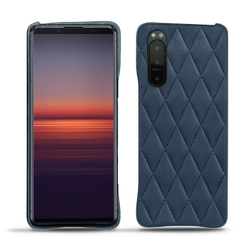 Scafi posteriori in pelle per Xperia 5 IIJean vintage - Couture ( Pantone #2f414f  ) 