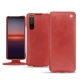 Housse cuir Sony Xperia 5 II - Cerise vintage ( Pantone 185C ) 