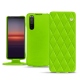 Housse cuir Sony Xperia 5 II - Vert fluo - Couture