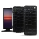 Custodia in pelle Sony Xperia 5 II - Crocodile nero