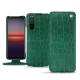 Sony Xperia 5 II leather case - Crocodile pino