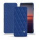 硬质真皮保护套 Sony Xperia 5 II - Bleu océan - Couture ( Nappa - Pantone 293C ) 