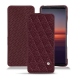 Funda de piel Sony Xperia 5 II - Lie de vin - Couture ( Pantone 5115C ) 