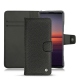 Sony Xperia 5 II leather case - Ebène ( Sleek P C12 - Black ) 