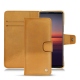 Sony Xperia 5 II leather case - Or Maïa ( Pantone 871C ) 