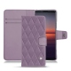 レザーケース SoSony Xperia 5 II - Lilas - Couture ( Nappa - Pantone 2645U ) 