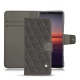 硬质真皮保护套 Sony Xperia 5 II - Anthracite - Couture ( Pantone 424C ) 