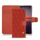 Capa em pele Sony Xperia 5 II - Papaye - Couture ( Pantone 180C ) 