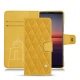 Sony Xperia 5 II leather case - Jaune soulèu - Couture