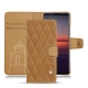 Housse cuir Sony Xperia 5 II - Castan esparciate - Couture