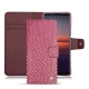 Sony Xperia 5 II leather case - Serpent ciclamino