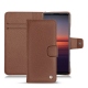 Capa em pele Sony Xperia 5 II - Marron délicat