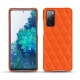 Samsung Galaxy S20 FE leather cover - Orange fluo - Couture