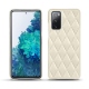 Samsung Galaxy S20 FE leather cover - Blanc escumo - Couture