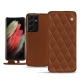 Funda de piel Samsung Galaxy S21 Ultra - Marron - Couture ( Nappa - Pantone 1615C ) 