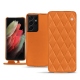Capa em pele Samsung Galaxy S21 Ultra - Orange - Couture ( Nappa - Pantone 1495U ) 