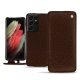 Housse cuir Samsung Galaxy S21 Ultra - Châtaigne ( Pantone 476C ) 