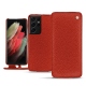Samsung Galaxy S21 Ultra leather case - Papaye ( Pantone 180C ) 