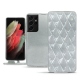 Samsung Galaxy S21 Ultra leather case - Platinium - Couture