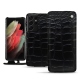 Samsung Galaxy S21 Ultra leather case - Crocodile nero