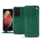 Lederschutzhülle Samsung Galaxy S21 Ultra - Crocodile pino