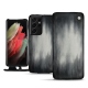 Housse cuir Samsung Galaxy S21 Ultra - Gris Patine