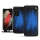 硬质真皮保护套 Samsung Galaxy S21 Ultra - Bleu Patine