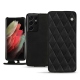 Custodia in pelle Samsung Galaxy S21 Ultra - Negre poudro - Couture