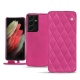 Housse cuir Samsung Galaxy S21 Ultra - Rose BB - Couture