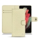 Samsung Galaxy S21 Ultra leather case - Ivoire ( Sleek P C12 - White ) 