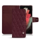 Capa em pele Samsung Galaxy S21 Ultra - Lie de vin - Couture ( Pantone 5115C ) 