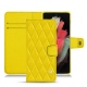 Housse cuir Samsung Galaxy S21 Ultra - Jaune fluo - Couture