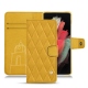 Lederschutzhülle Samsung Galaxy S21 Ultra - Jaune soulèu - Couture