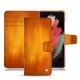 Samsung Galaxy S21 Ultra leather case - Orange Patine