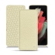 Samsung Galaxy S21 Ultra leather case - Ivoire ( Sleek P C12 - White ) 
