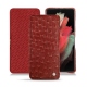 Lederschutzhülle Samsung Galaxy S21 Ultra - Autruche ciliegia