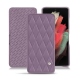 Housse cuir Samsung Galaxy S21 Ultra - Lilas - Couture ( Nappa - Pantone 2645U ) 