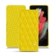 Housse cuir Samsung Galaxy S21 Ultra - Jaune fluo - Couture