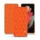 Capa em pele Samsung Galaxy S21 Ultra - Orange fluo - Couture