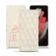 Housse cuir Samsung Galaxy S21 Ultra - Blanc escumo - Couture